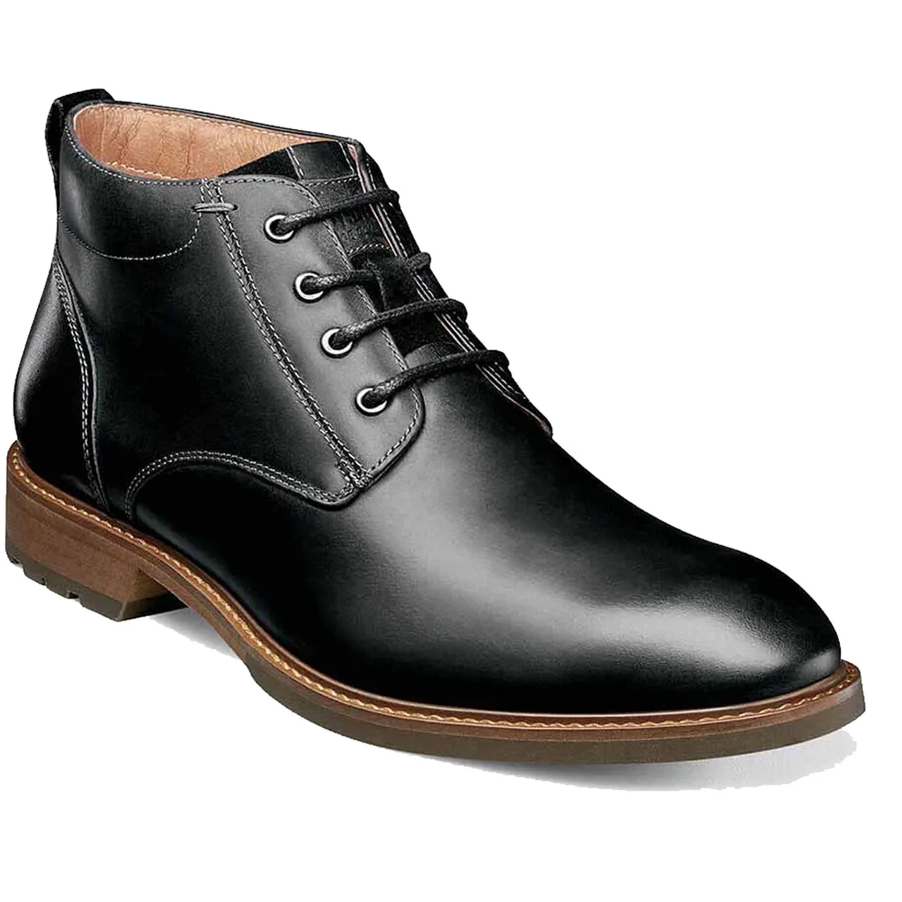Florsheim Men's Lodge Plain Toe Chukka Boot - Black CH 1 Florsheim Men's Lodge Plain Toe Chukka Boot - Black CH