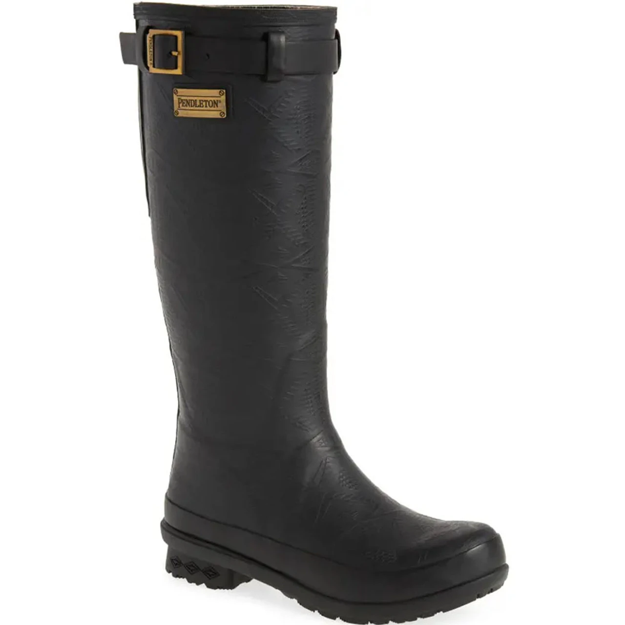 Pendleton Women's Heritage Embossed Tall Rain Boot - Black 1 Pendleton Women's Heritage Embossed Tall Rain Boot - Black