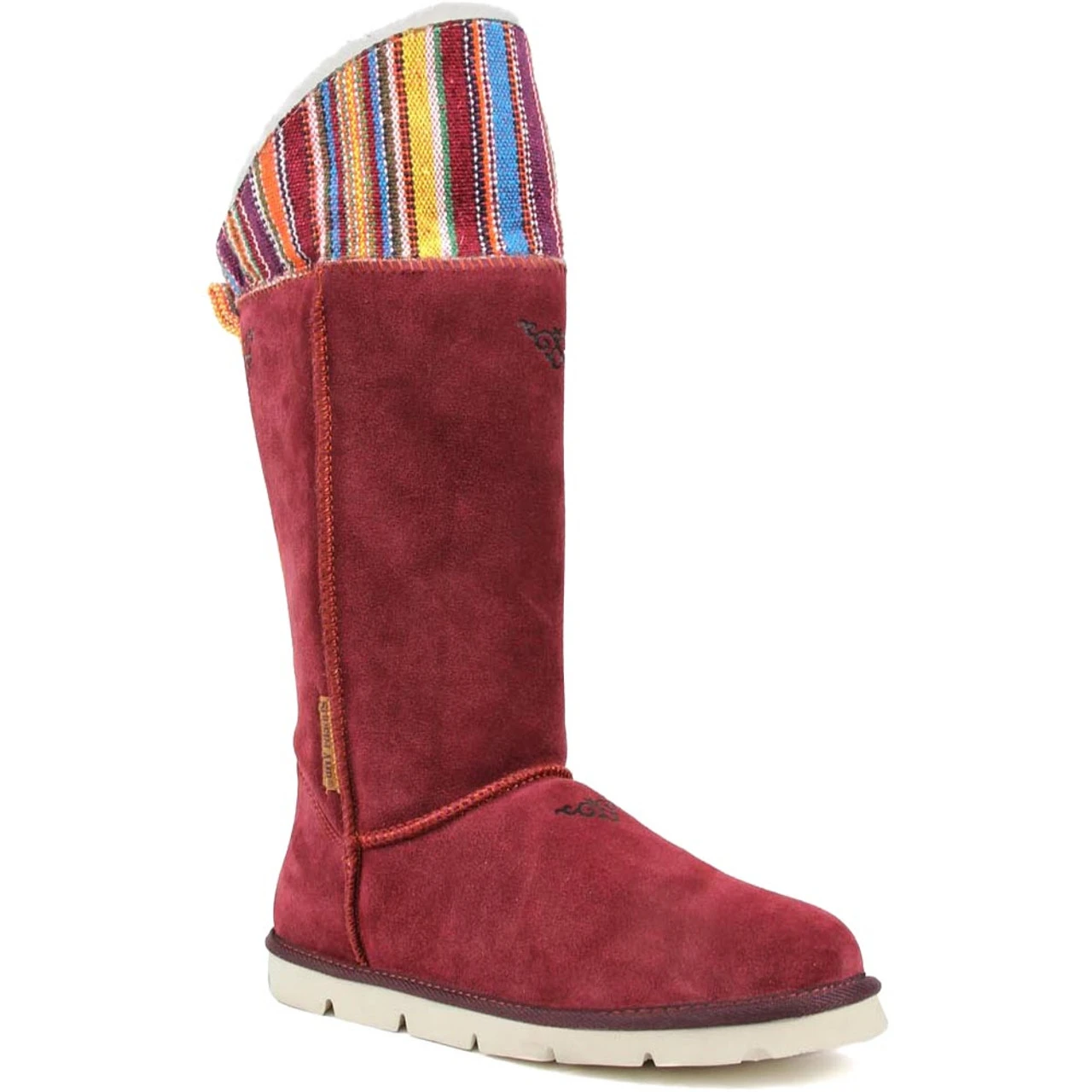 Superlamb Women's Mongol Boot - Burgundy 3 Superlamb Women's Mongol Boot - Burgundy - Image 3