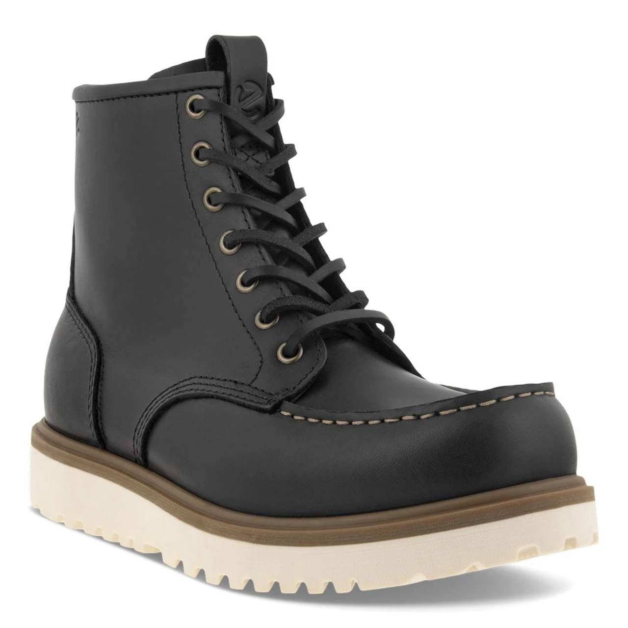ECCO Men's Staker Moc Toe Boot - Black 1 ECCO Men's Staker Moc Toe Boot - Black