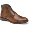 Johnston & Murphy Men's XC Flex Raleigh Cap Toe Zip Boot - Dark Tan