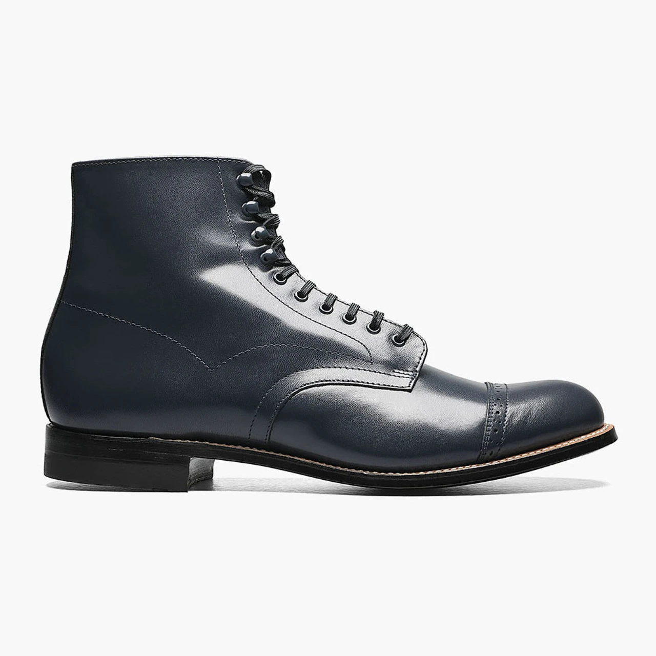 Stacy Adams Madison Cap Toe Boot - Navy 2 Stacy Adams Madison Cap Toe Boot - Navy - Image 2