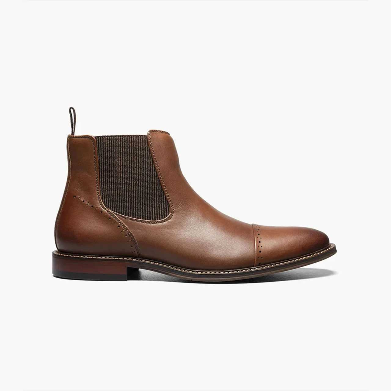 Stacy Adams Men's Maury Cap Toe Chelsea Boot - Chocolate 2 Stacy Adams Men's Maury Cap Toe Chelsea Boot - Chocolate - Image 2