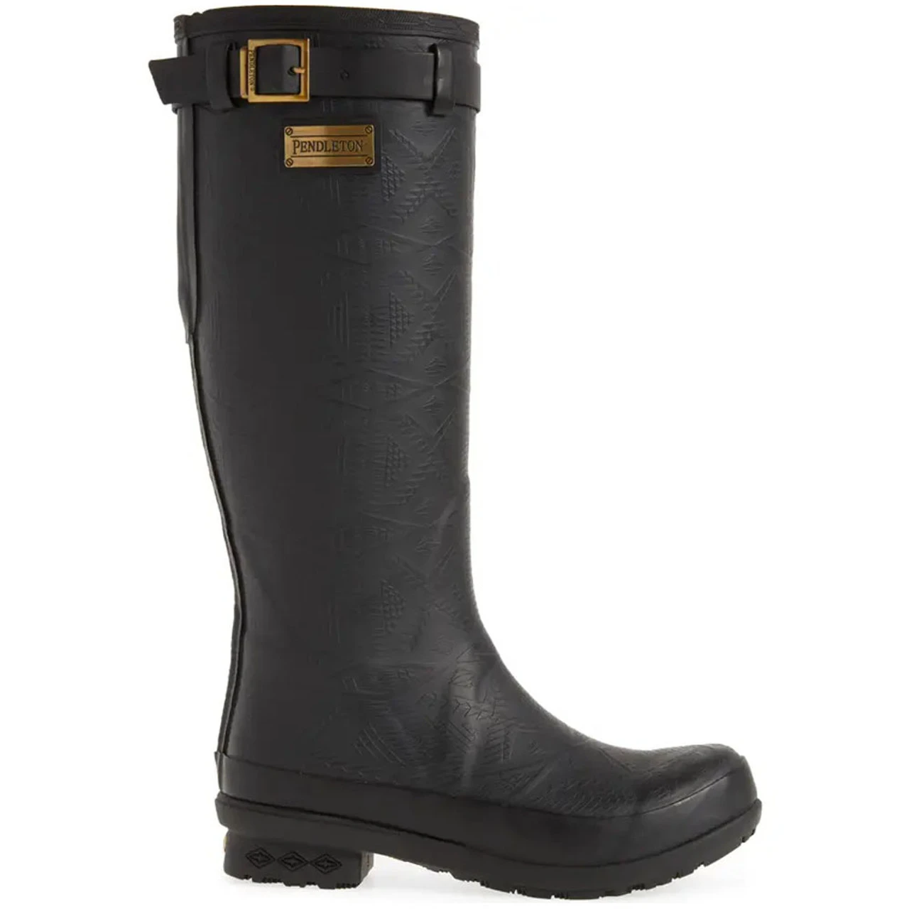 Pendleton Women's Heritage Embossed Tall Rain Boot - Black 2 Pendleton Women's Heritage Embossed Tall Rain Boot - Black - Image 2