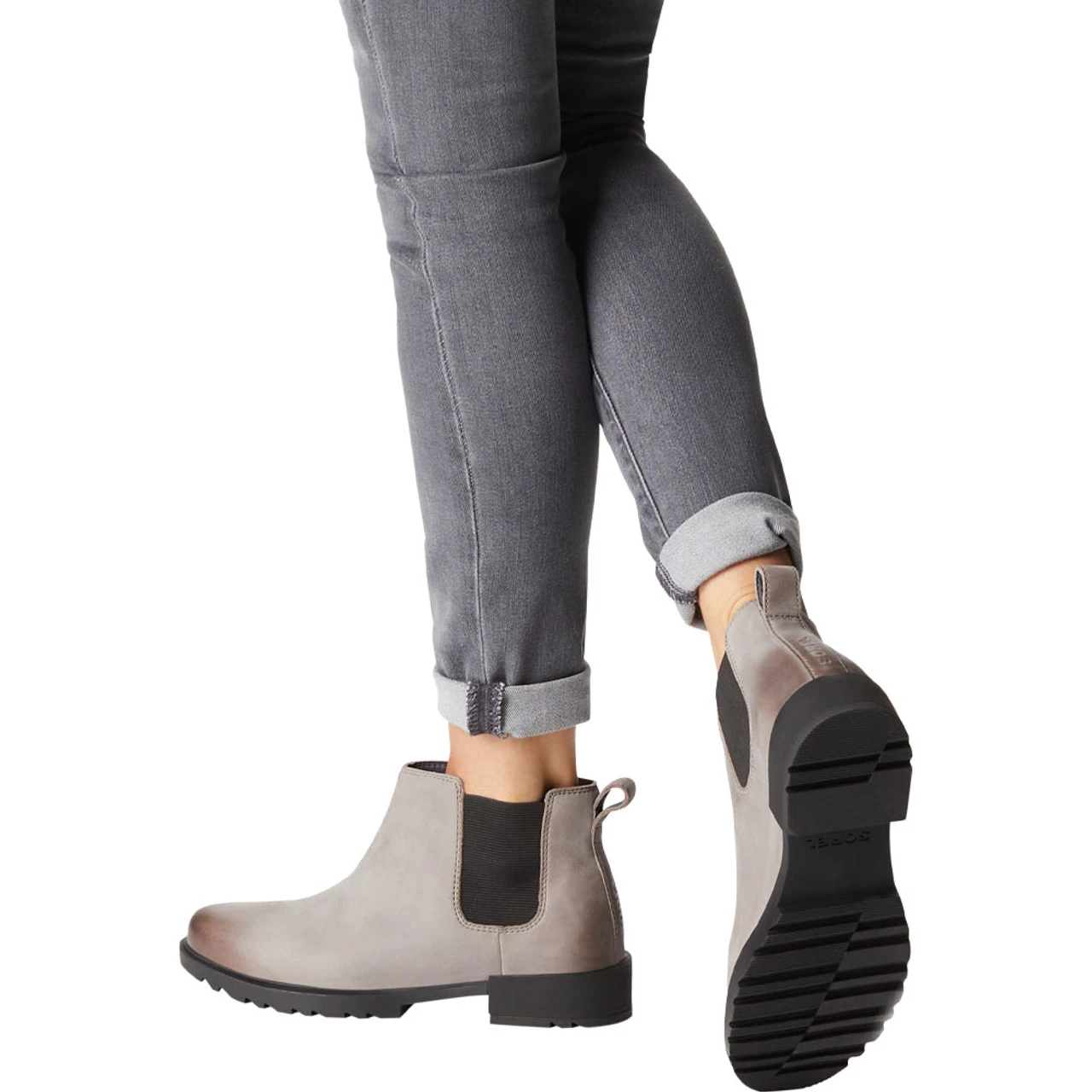 Sorel Women's Emelie II Chelsea Bootie - Quarry / Black 7 Sorel Women's Emelie II Chelsea Bootie - Quarry / Black - Image 7
