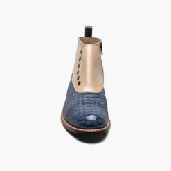 Stacy Adams Men's Madison Spectator Spat Cap Toe Demi Boot - Blue Multi -Winter Shoes Store 4 67318.1677614215