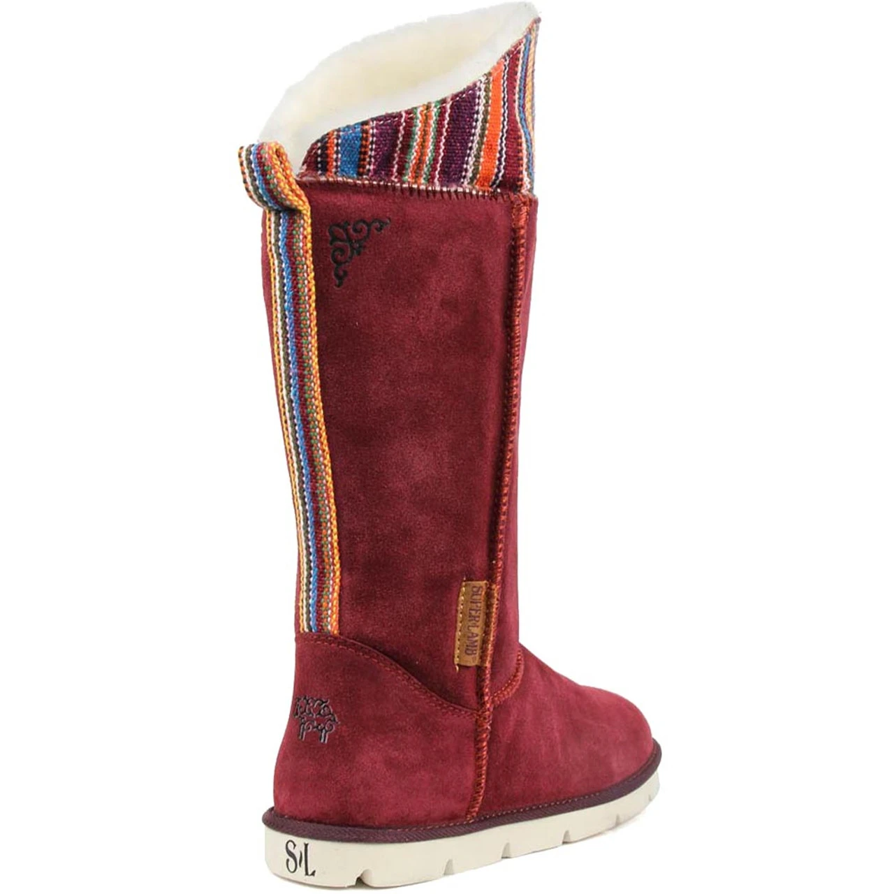 Superlamb Women's Mongol Boot - Burgundy 4 Superlamb Women's Mongol Boot - Burgundy - Image 4