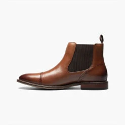 Stacy Adams Men's Maury Cap Toe Chelsea Boot - Cognac -Winter Shoes Store 5 27685.1639778513