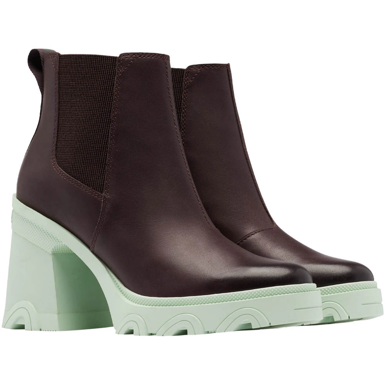 Sorel Women's Brex Heel Chelsea Bootie - New Cinder / Sea Sprite 3 Sorel Women's Brex Heel Chelsea Bootie - New Cinder / Sea Sprite - Image 3