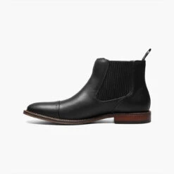 Stacy Adams Men's Maury Cap Toe Chelsea Boot - Black -Winter Shoes Store 5 50560.1639780870