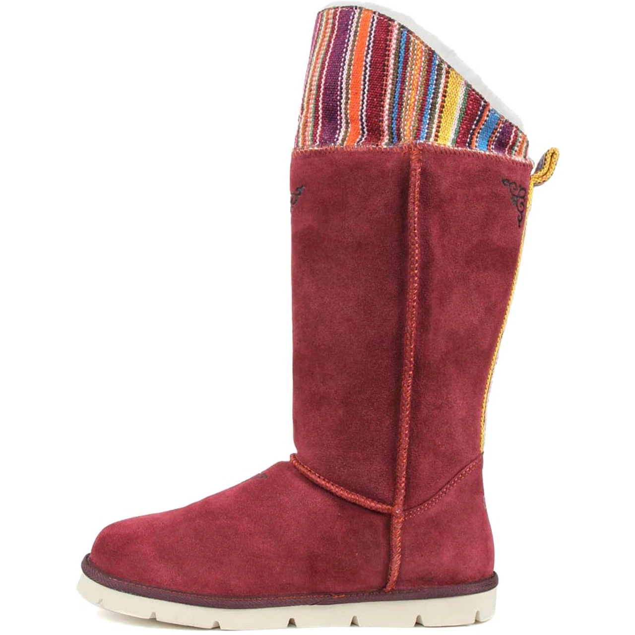 Superlamb Women's Mongol Boot - Burgundy 2 Superlamb Women's Mongol Boot - Burgundy - Image 2