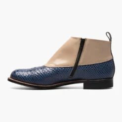 Stacy Adams Men's Madison Spectator Spat Cap Toe Demi Boot - Blue Multi -Winter Shoes Store 7 17223.1677614233
