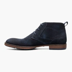 Stacy Adams Men's Kyron Plain Toe Chukka Boot - Navy Multi -Winter Shoes Store 8 49672.1678131844