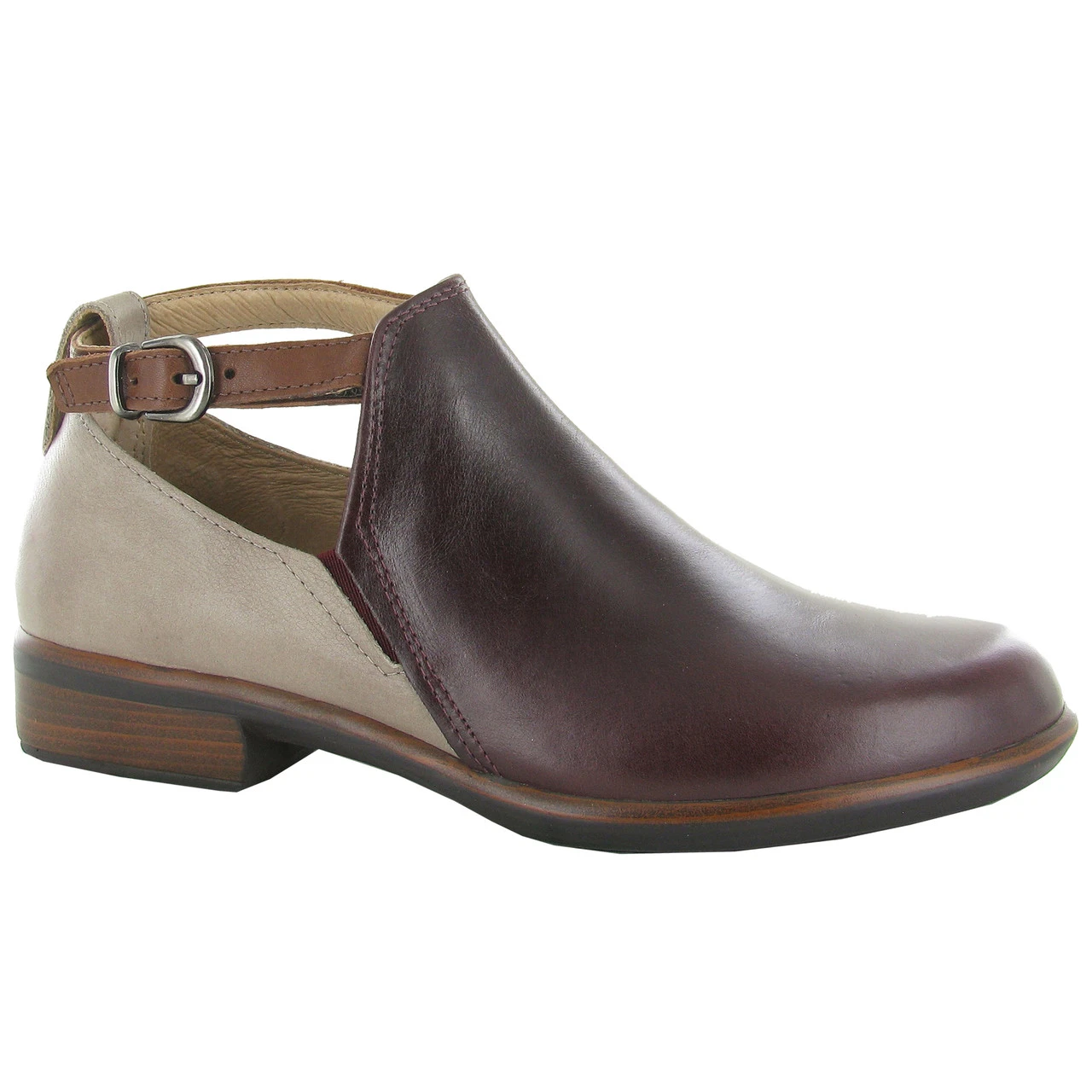Naot Women's Kamsin Bootie - Bordeaux / Soft Stone / Soft Chestnut 1 Naot Women's Kamsin Bootie - Bordeaux / Soft Stone / Soft Chestnut