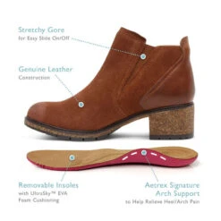 Aetrex Women's Frankie - Caramel Cafe 15 Aetrex Women's Frankie - Caramel Cafe -Winter Shoes Store CB152W features 34570.1695919697