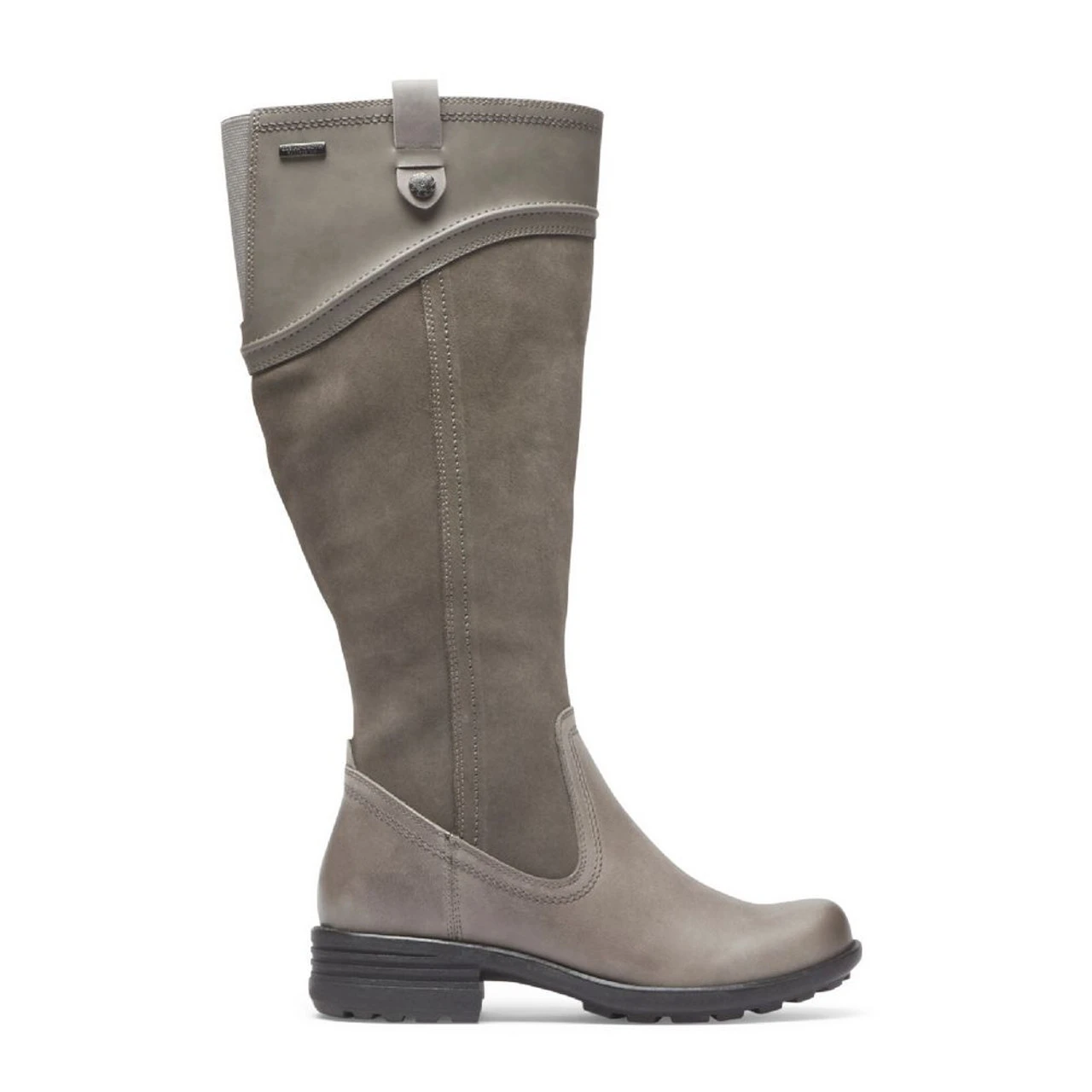Rockport Cobb Hill Women's Brunswick Tall Waterproof Boot - Grey Leather 2 Rockport Cobb Hill Women's Brunswick Tall Waterproof Boot - Grey Leather - Image 2
