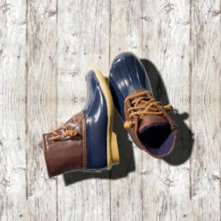 Sperry Top-Sider Sperry Big Kid's Saltwater Duck Boot - Navy -Winter Shoes Store E 90669.1605298405