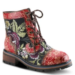 Spring Step L'Artiste Women's Fantastic Bootie - Red Multi