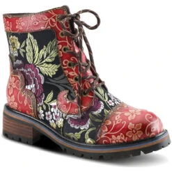 Spring Step L'Artiste Women's Fantastic Bootie - Red Multi -Winter Shoes Store FANTASTIC RDM 01 1800x1800 77408 58464.1699457477