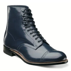 Stacy Adams Madison Cap Toe Boot - Navy