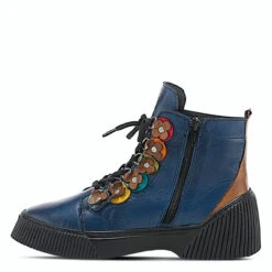 Spring Step Women's Yeba Boot - Blue Multi -Winter Shoes Store b2 14975.1664808233