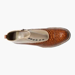 Stacy Adams Men's Madison Spectator Spat Cap Toe Demi Boot - Tan Multi -Winter Shoes Store f 06188.1677613614