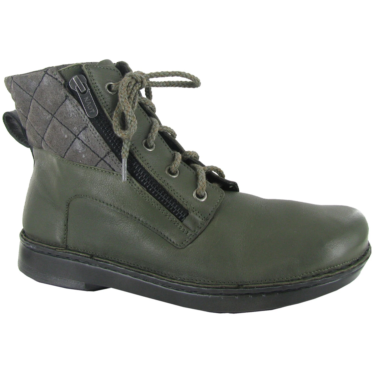 Naot Women's Castera - Soft Green Leather / Gray Marble Suede 1 Naot Women's Castera - Soft Green Leather / Gray Marble Suede