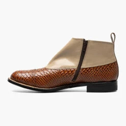 Stacy Adams Men's Madison Spectator Spat Cap Toe Demi Boot - Tan Multi -Winter Shoes Store h 60546.1677613604