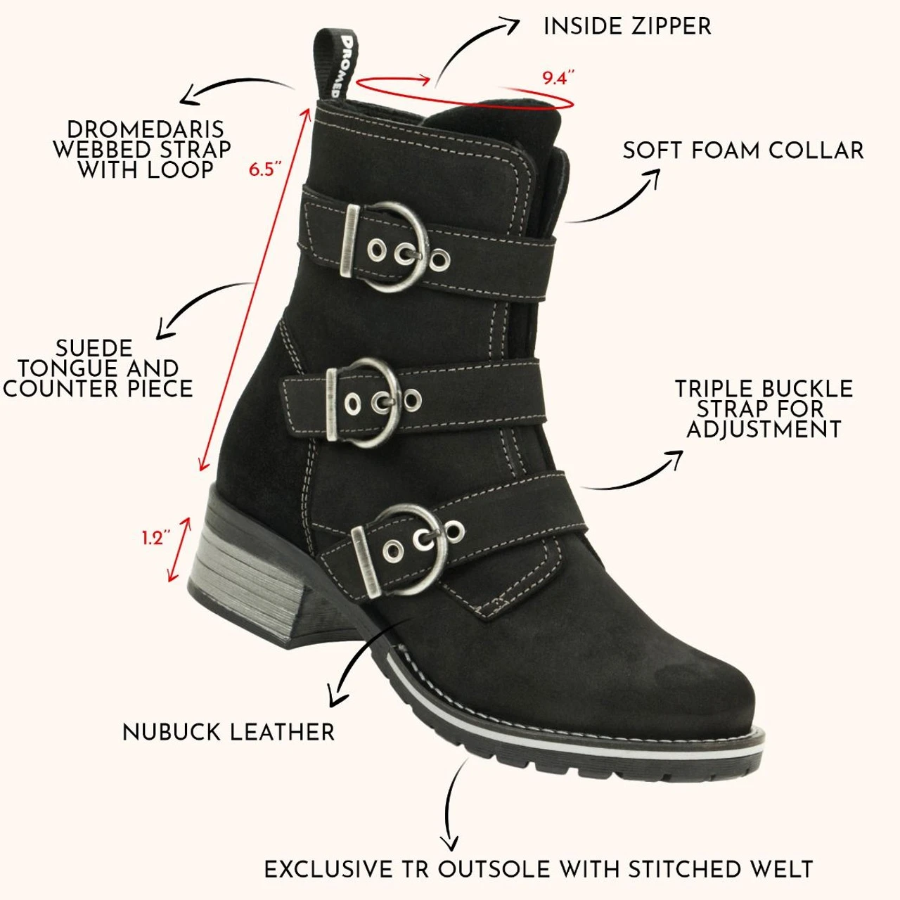 Dromedaris Women's Klara Boot - Black 6 Dromedaris Women's Klara Boot - Black - Image 6