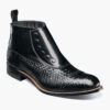 Stacy Adams Men's Madison Spectator Spat Cap Toe Demi Boot - Black