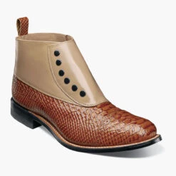 Stacy Adams Men's Madison Spectator Spat Cap Toe Demi Boot - Tan Multi